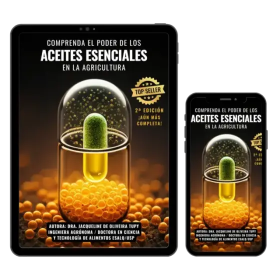 Mockup do livro sobre manejo integrado com óleos essenciais